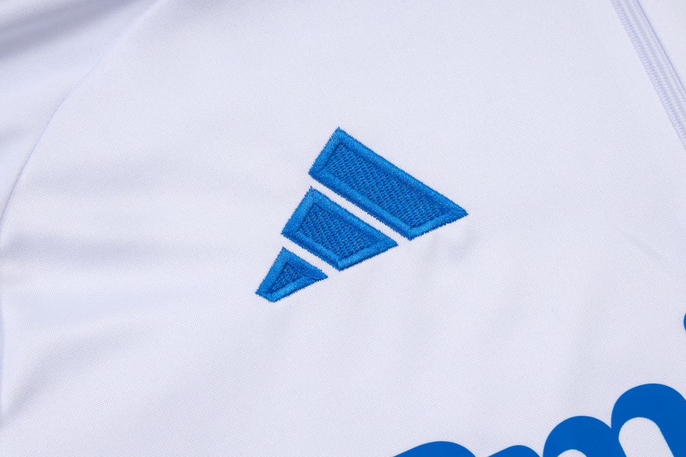 2025/2026 Real Madrid Blue and White Half-Zip Changxou Training Kit