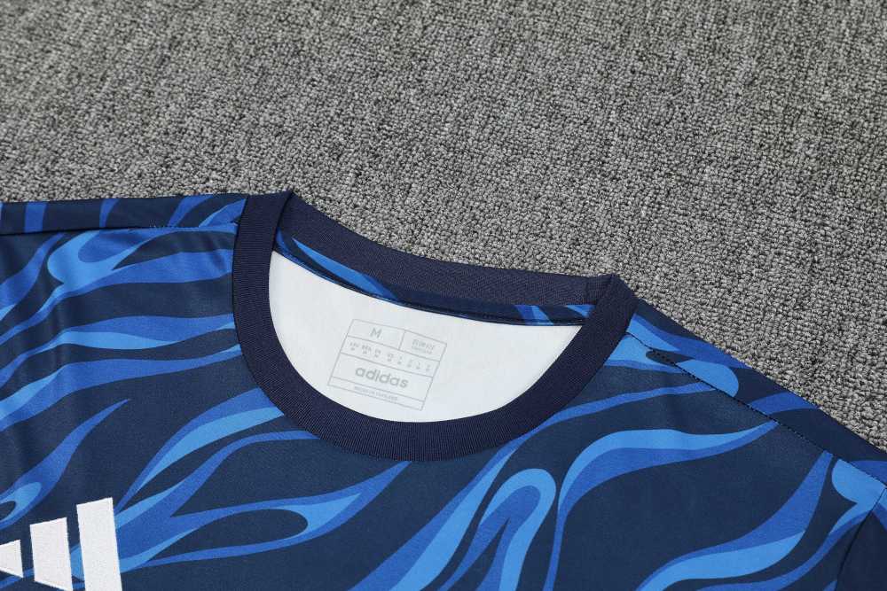 2025/2026 Real Madrid Blue Ink Short-Sleeve Training Kit