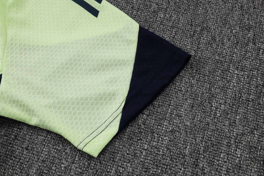 2025/2026 Real Madrid Blue/Light Green Short-Sleeve Training Kit
