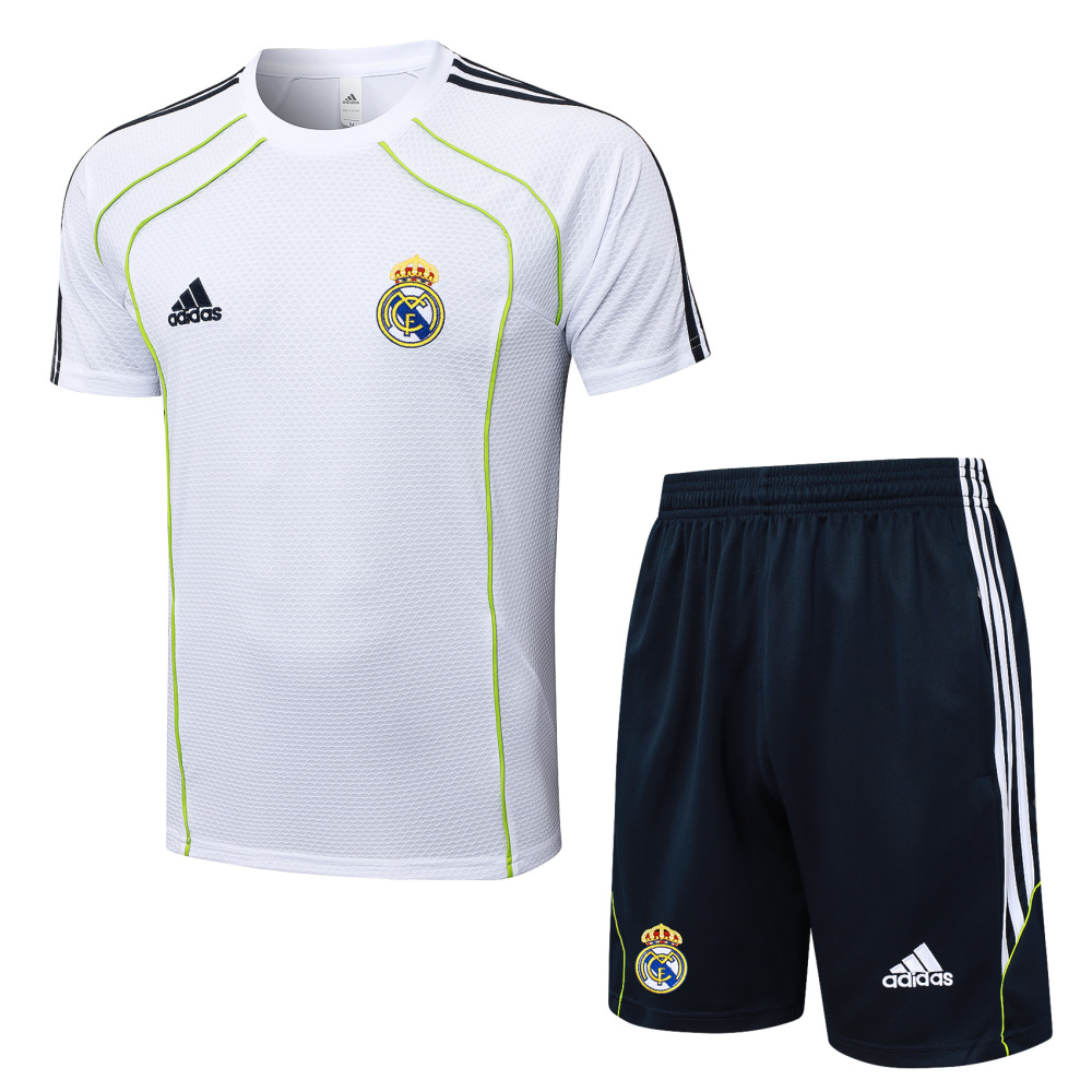 2025/2026 Real Madrid White Retro Short-Sleeve Training Kit