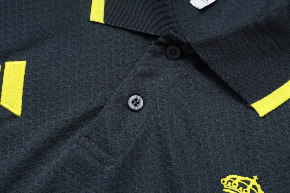 2025/2026 Real Madrid Dark Grey Polo Short-Sleeve Training Kit