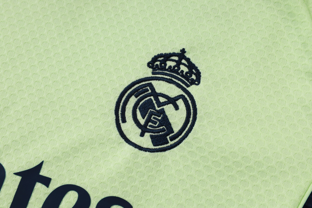 2025/2026 Real Madrid Blue/Light Green Short-Sleeve Training Kit