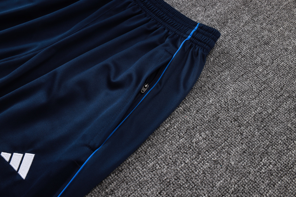 2025/2026 Real Madrid Royal Blue Half-Zip Long-Sleeve Training Kit