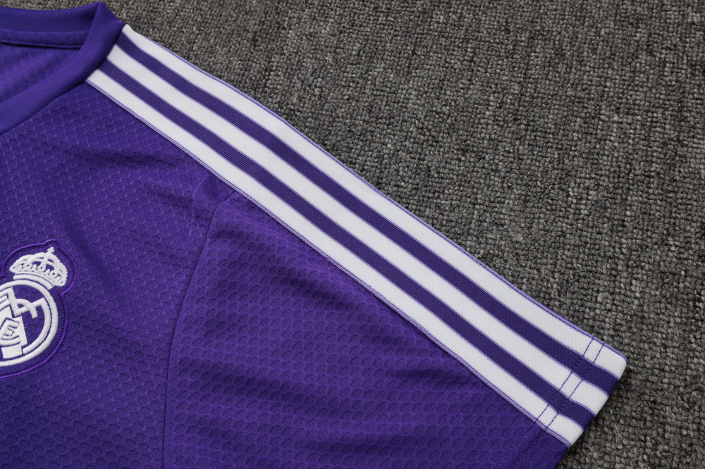 2025/2026 Real Madrid Purple Retro Short-Sleeve Training Kit