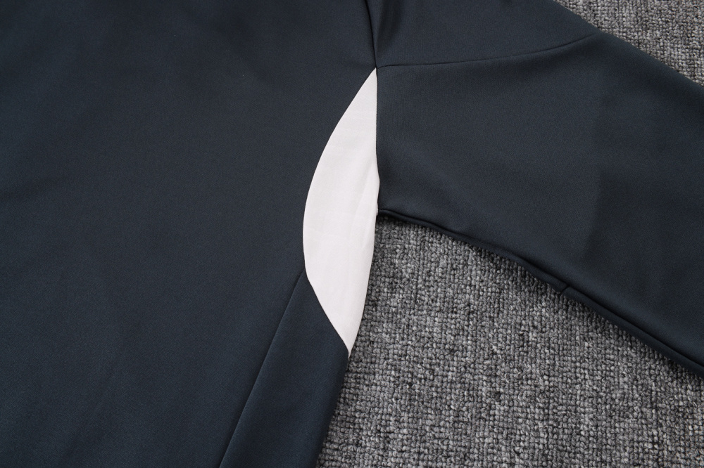 2025/2026 Real Madrid Dark Grey Long-Zip Long-Sleeve Training Kit