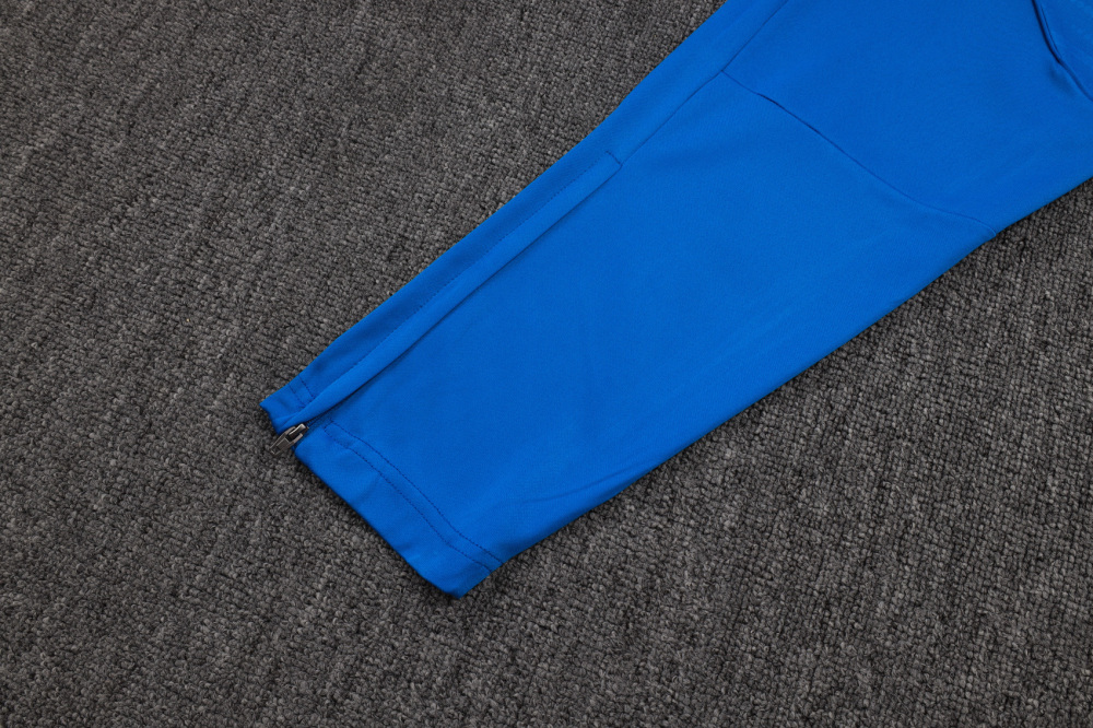2025/2026 Real Madrid Blue and White Half-Zip Changxou Training Kit