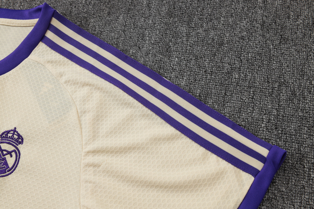 2025/2026 Real Madrid Apricot Short-Sleeve Training Kit Set