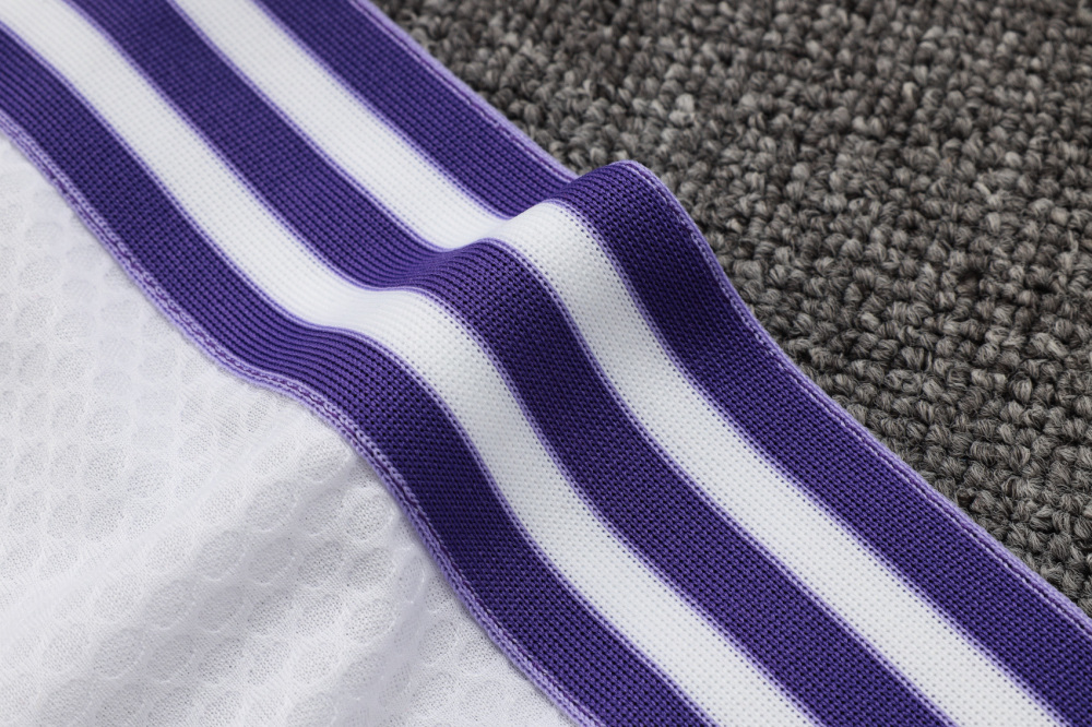 2025/2026 Real Madrid White and Purple Retro Short-Sleeve Training Kit