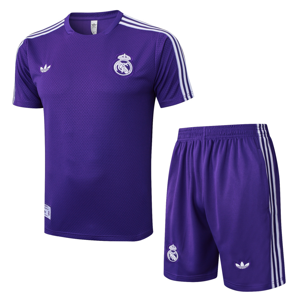2025/2026 Real Madrid Purple Retro Short-Sleeve Training Kit