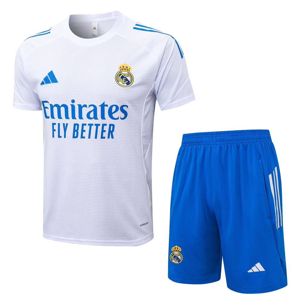 2025/2026 Real Madrid White Short-Sleeve Training Kit