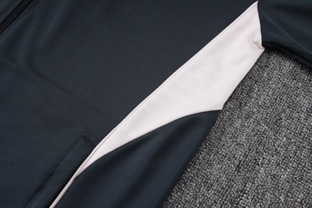 2025/2026 Real Madrid Dark Grey Long-Zip Long-Sleeve Training Kit