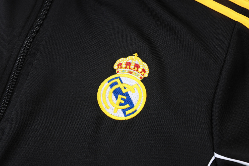 2025/2026 Real Madrid Black Long-Zip Long-Sleeve Training Kit