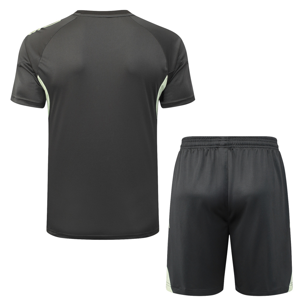 2025/2026 Real Madrid Grey-Green Short-Sleeve Training Kit