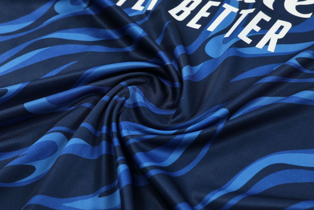 2025/2026 Real Madrid Blue Ink Short-Sleeve Training Kit