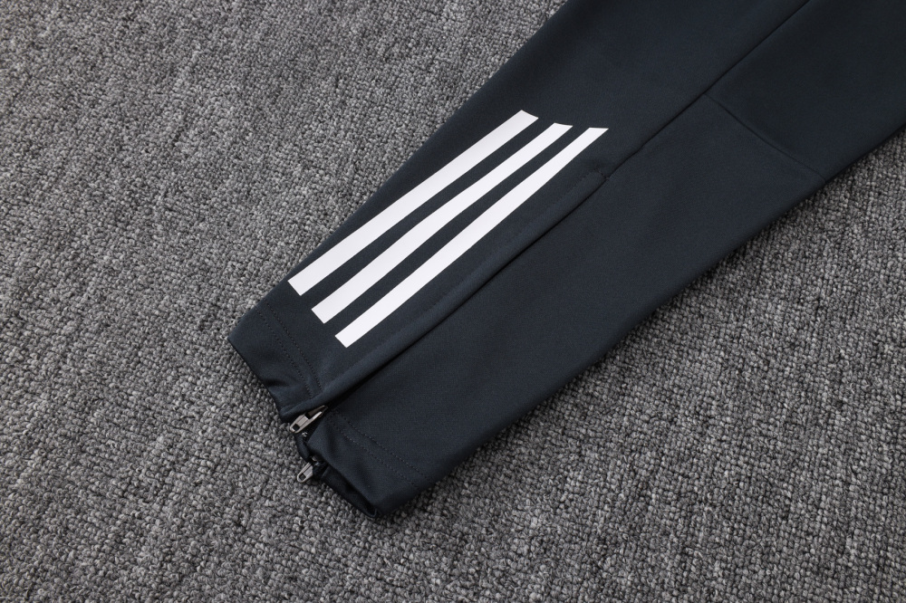 2025/2026 Real Madrid Dark Grey Long-Zip Long-Sleeve Training Kit
