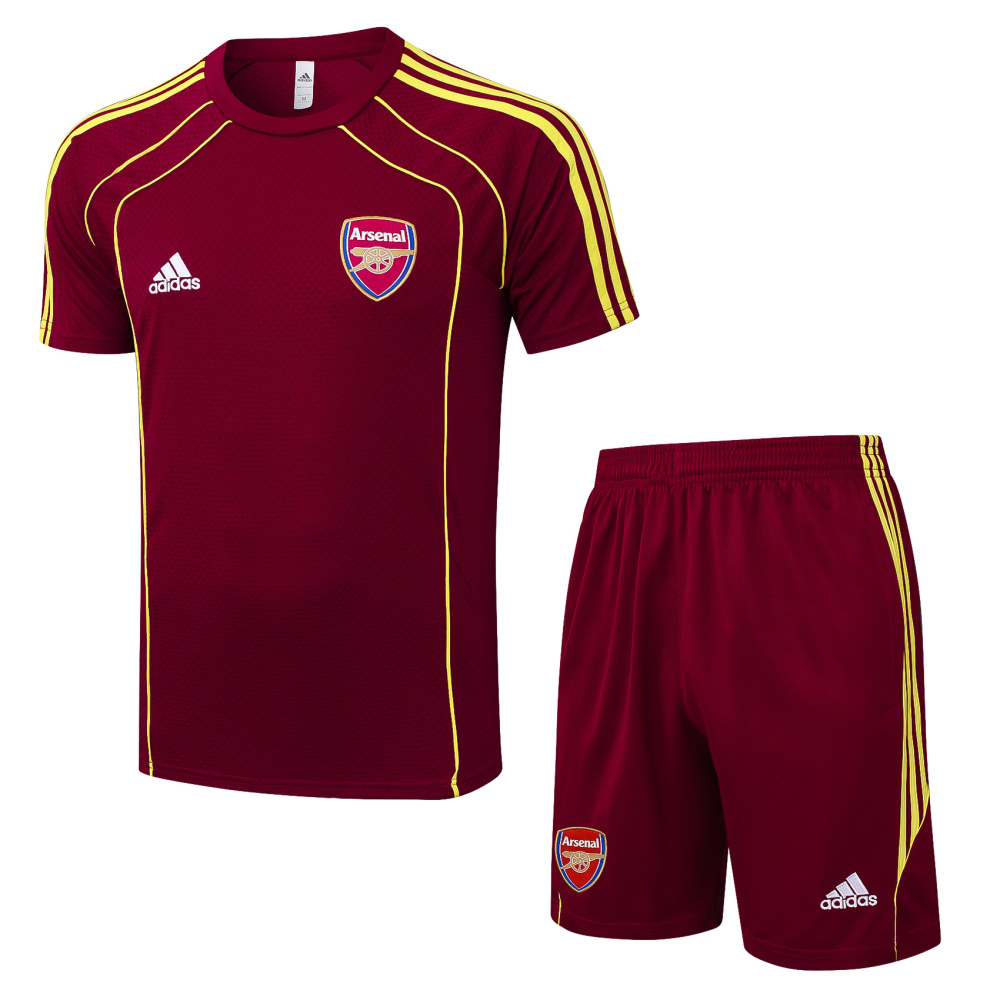2025/2026 Arsenal Maroon Red retro version Short-Sleeve Training Kit