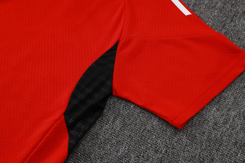 2025/2026 Arsenal Black Red Short-Sleeve Training Kit