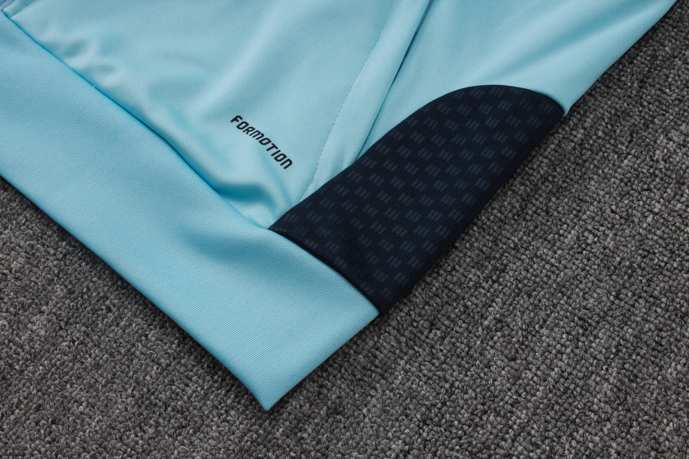 2025 Argentina Sky Blue Mid-Length Chain Long-Sleeve Training Suit Kit