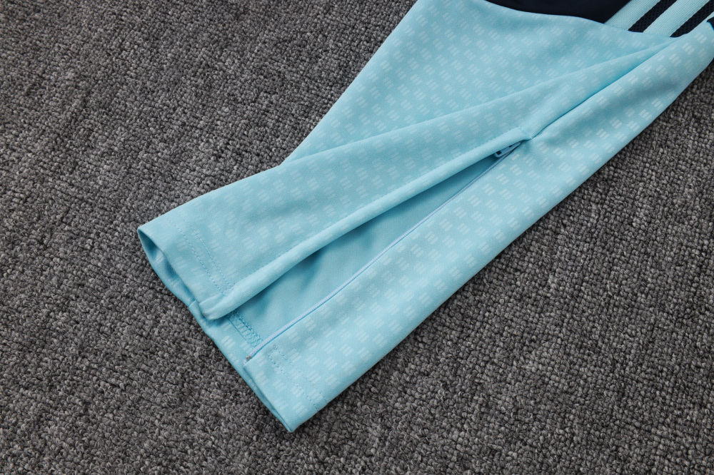 2025 Argentina Sky Blue Mid-Length Chain Long-Sleeve Training Suit Kit