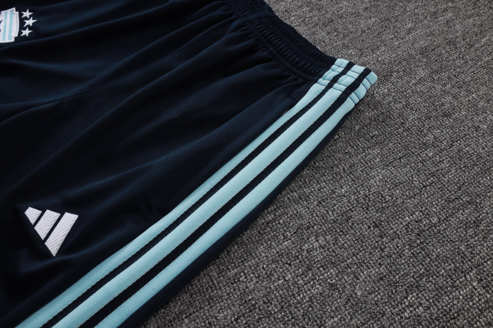 2025 Argentina Sky Blue Mid-Length Chain Long-Sleeve Training Suit Kit
