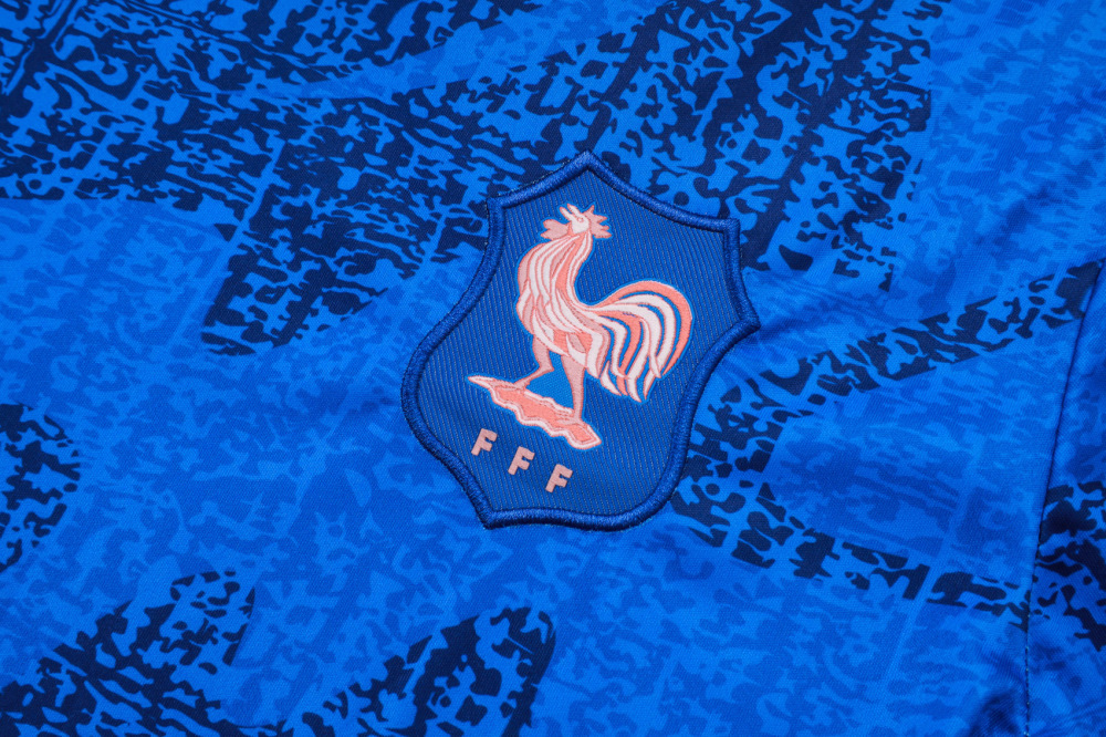2025 French Blue Short-Sleeve Training Suit Set