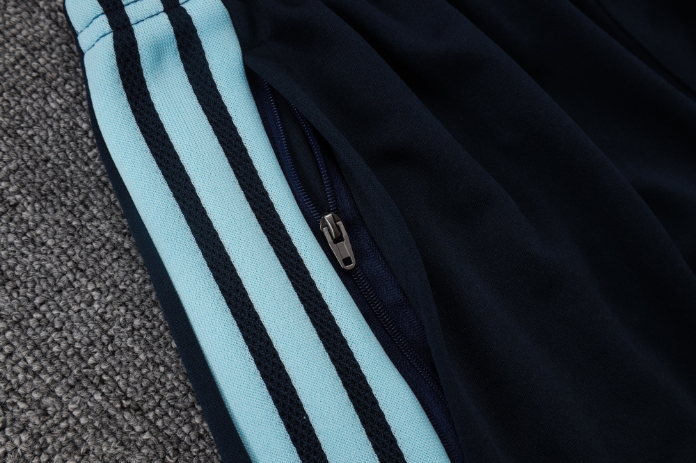 2025 Argentina Sky Blue Mid-Length Chain Long-Sleeve Training Suit Kit