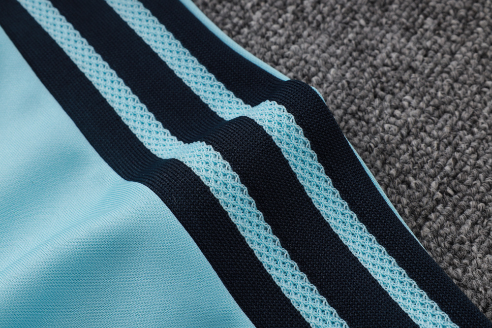 2025 Argentina Sky Blue Mid-Length Chain Long-Sleeve Training Suit Kit