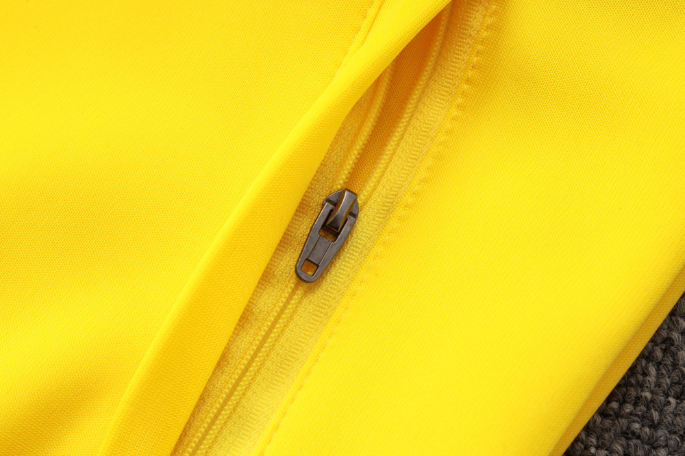 2025 Brazil Yellow Long-Zip Long-Sleeve Training Suit Kit