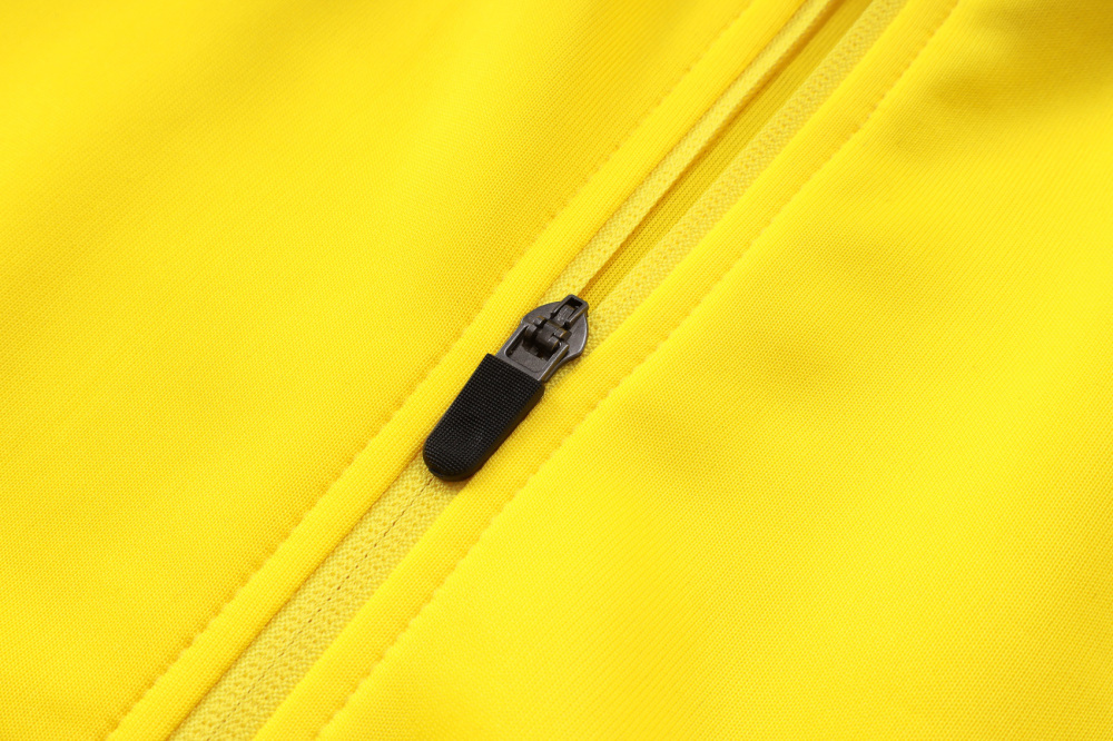 2025 Brazil Yellow Long-Zip Long-Sleeve Training Suit Kit