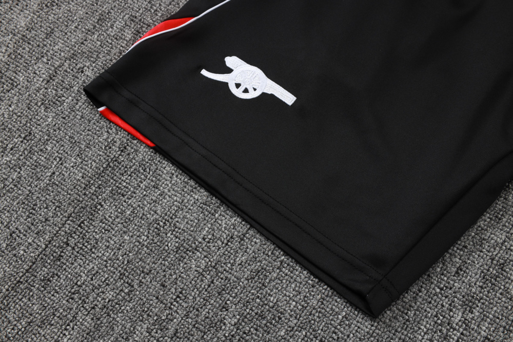 2025/2026 Arsenal Black Red Short-Sleeve Training Kit