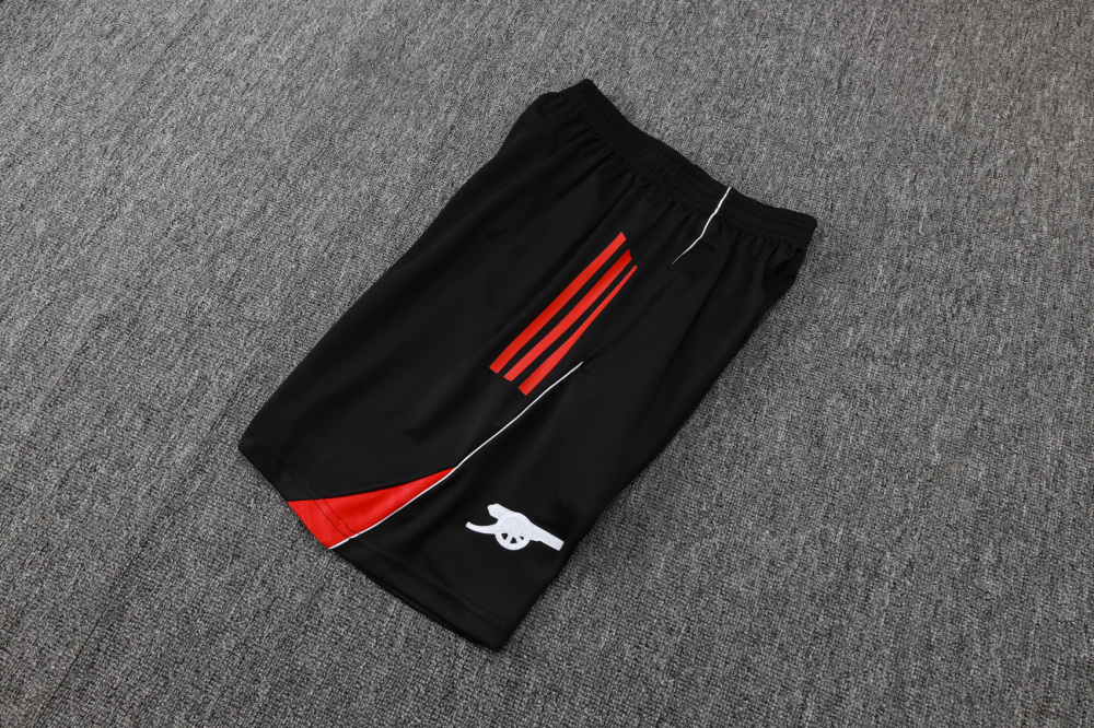 2025/2026 Arsenal Black Red Short-Sleeve Training Kit