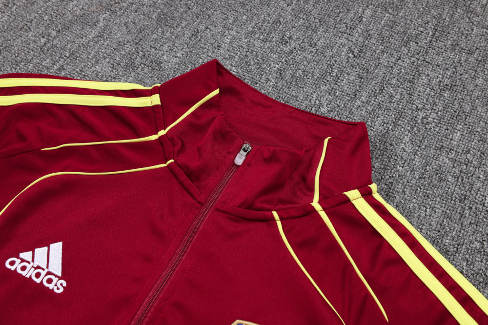 2025/2026 Arsenal Dark red vintage version Half-Zip Long-Sleeve Training Kit