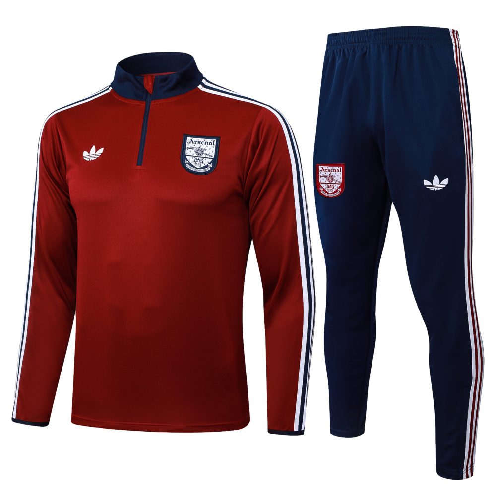 2025/2026 Arsenal dark red Half-Zip Long-Sleeve Training Kit