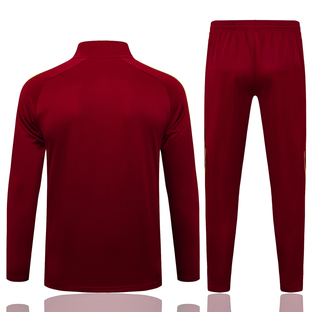 2025/2026 Arsenal Dark red vintage version Half-Zip Long-Sleeve Training Kit