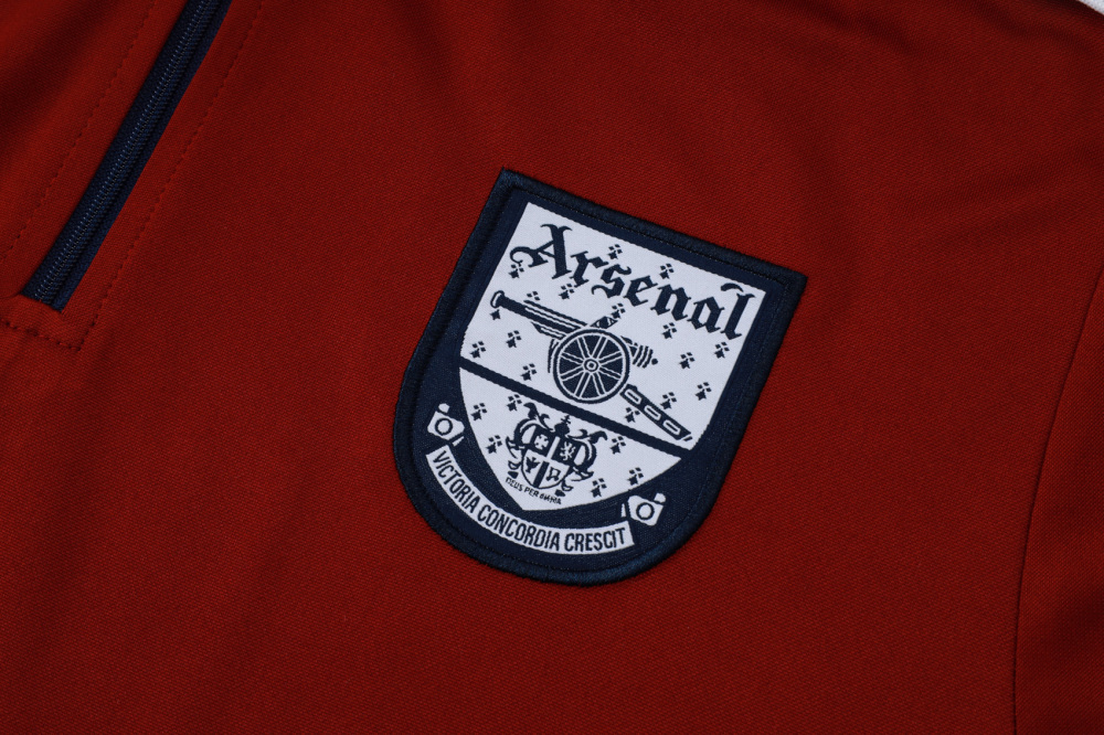 2025/2026 Arsenal dark red Half-Zip Long-Sleeve Training Kit