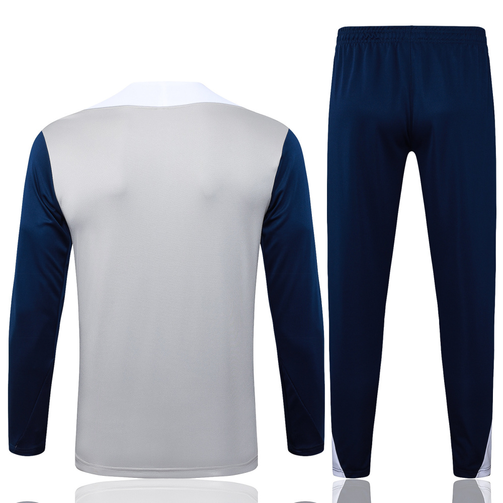 2025/2026 Tottenham Light gray Half-Zip Long-Sleeve Training Kit