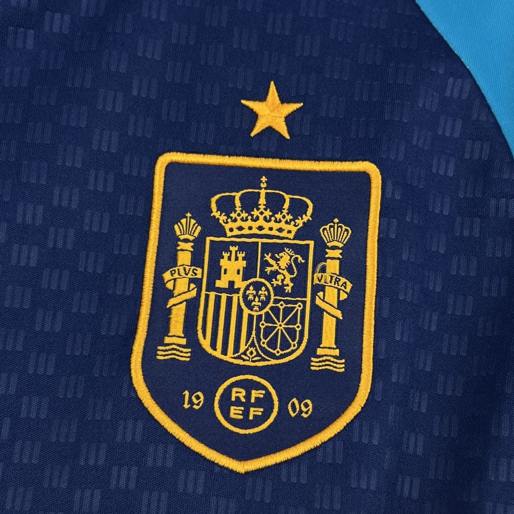 2026 Spain pre-match navy blue shirt (fan version)