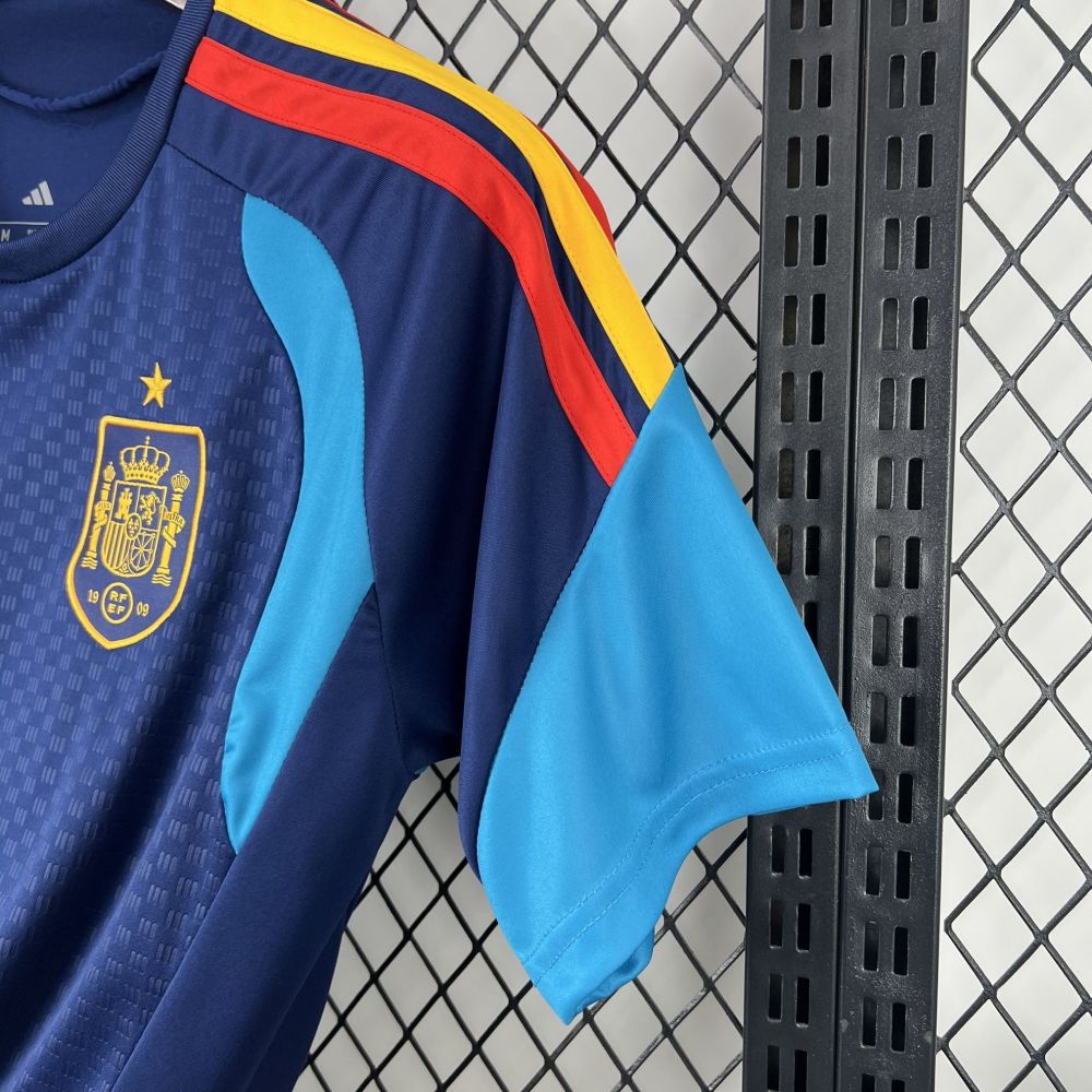 2026 Spain pre-match navy blue shirt (fan version)