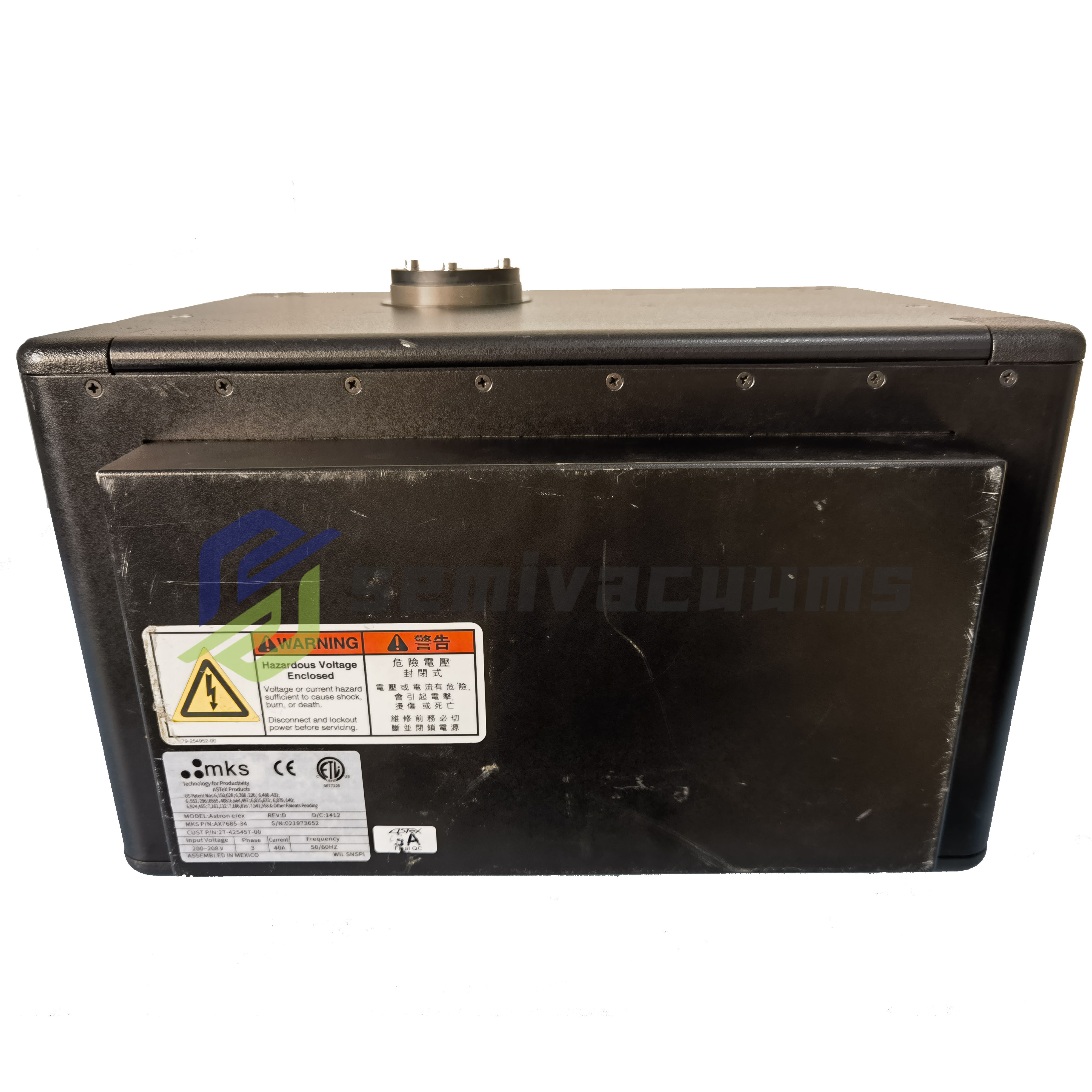 MKS RPS  ASTEX ASTRON e/ex (4-8L) AX7685-34 PN 27-425457-00 Used