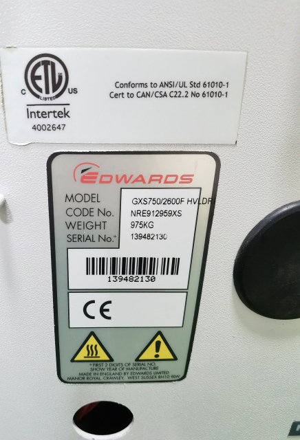 EDWARDS Screw Vacuum Pump GXS750/2600