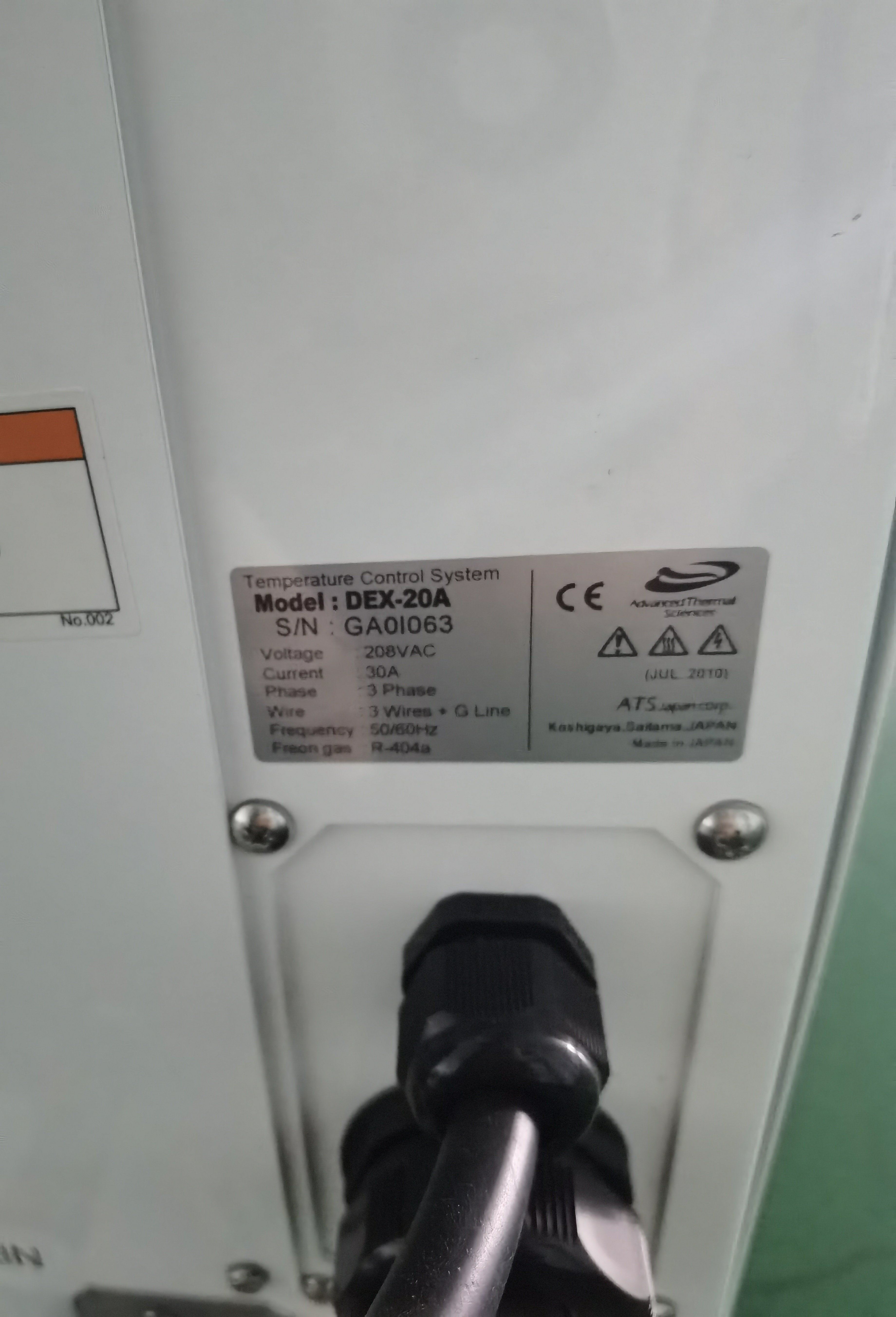 ATS ADVANCED THERMAL SCIENCES Chiller-DEX 20A & DEX 25 AZ used
