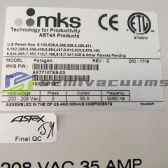 MKS PARAGON AX7710TES-03 RPS 8slm NF3 Flow Intelligent Remote Plasma Source Used AS-IS