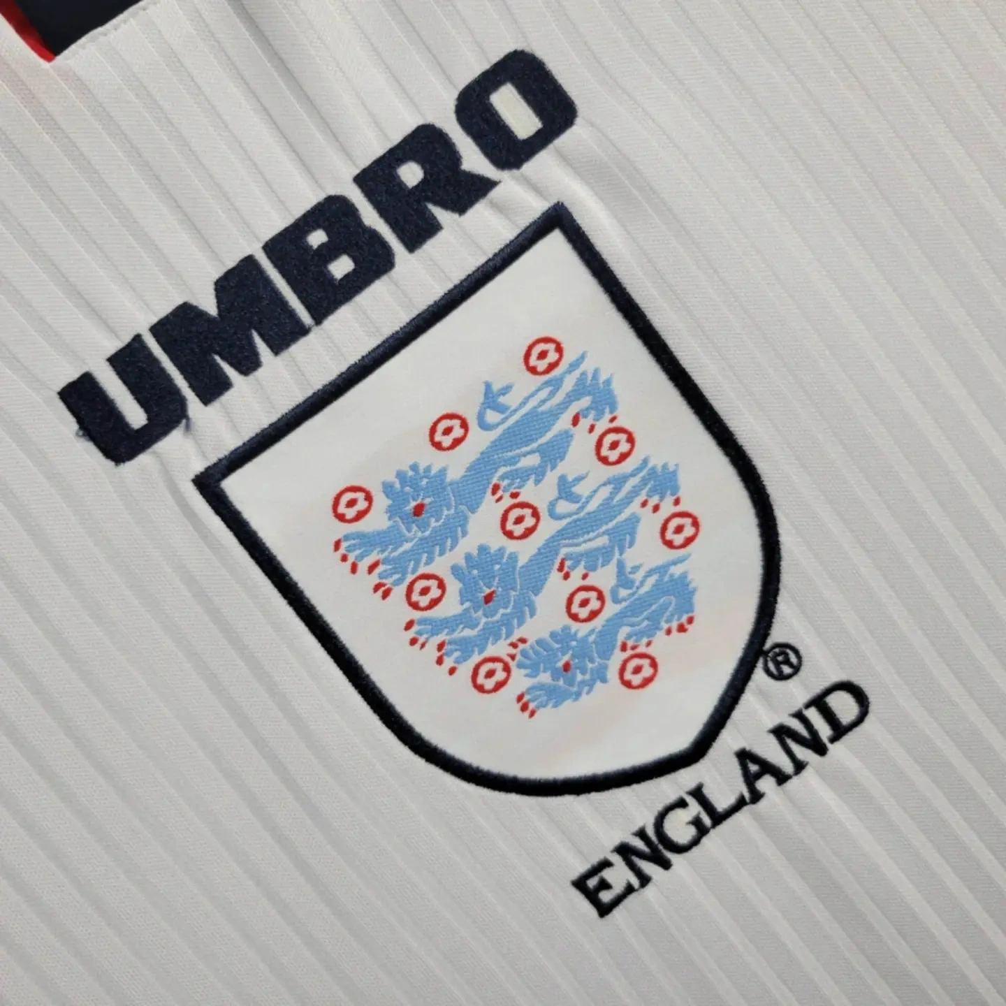 Retro England 1998 Home Stadium Long Sleeve Jersey