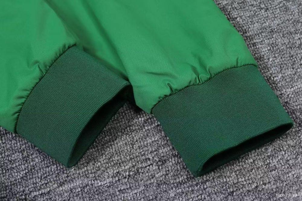 Portugal 2024 Long sleeves zipper Green Windbreaker