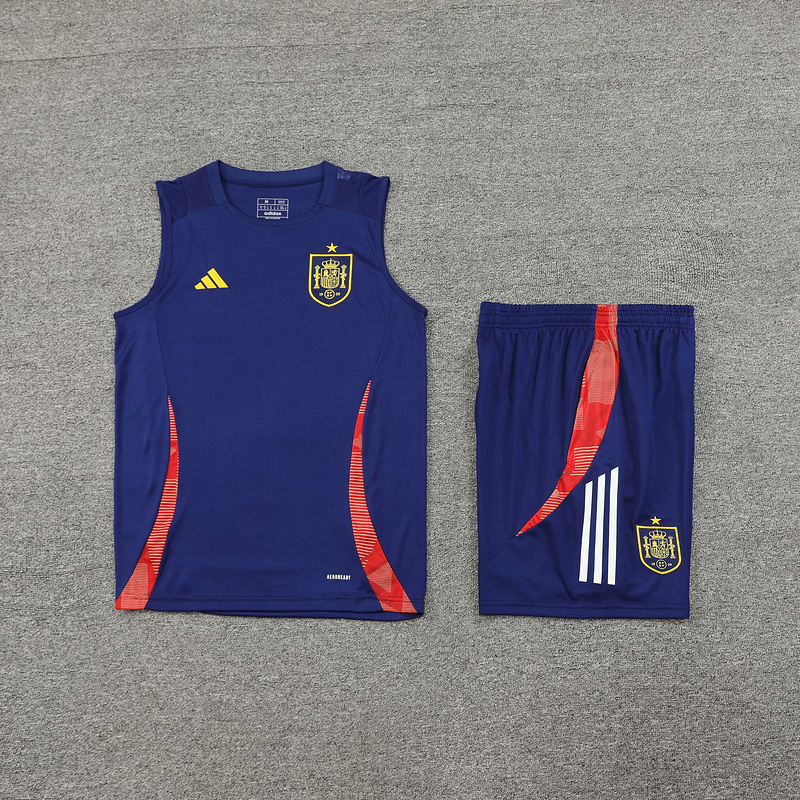 Spain 2024 Adults  sleeveless jersey+shorts