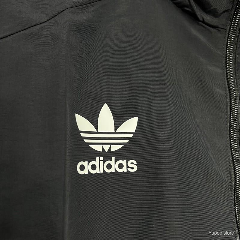 Germany 2024 Black Long sleeves zipper Windbreaker