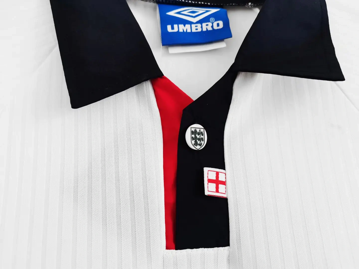 Retro England 1998 Home Stadium Long Sleeve Jersey