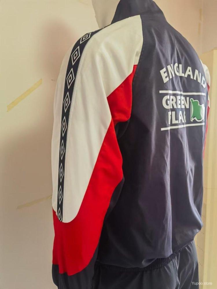 24-25 England Navy Long-Sleeve Zipper Windbreaker