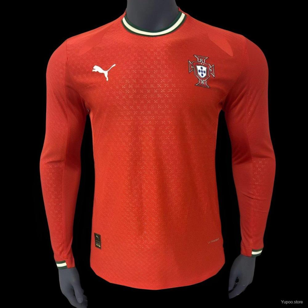 Portugal  24/25 Portugal Home Long Sleeve Jersey-Player Version