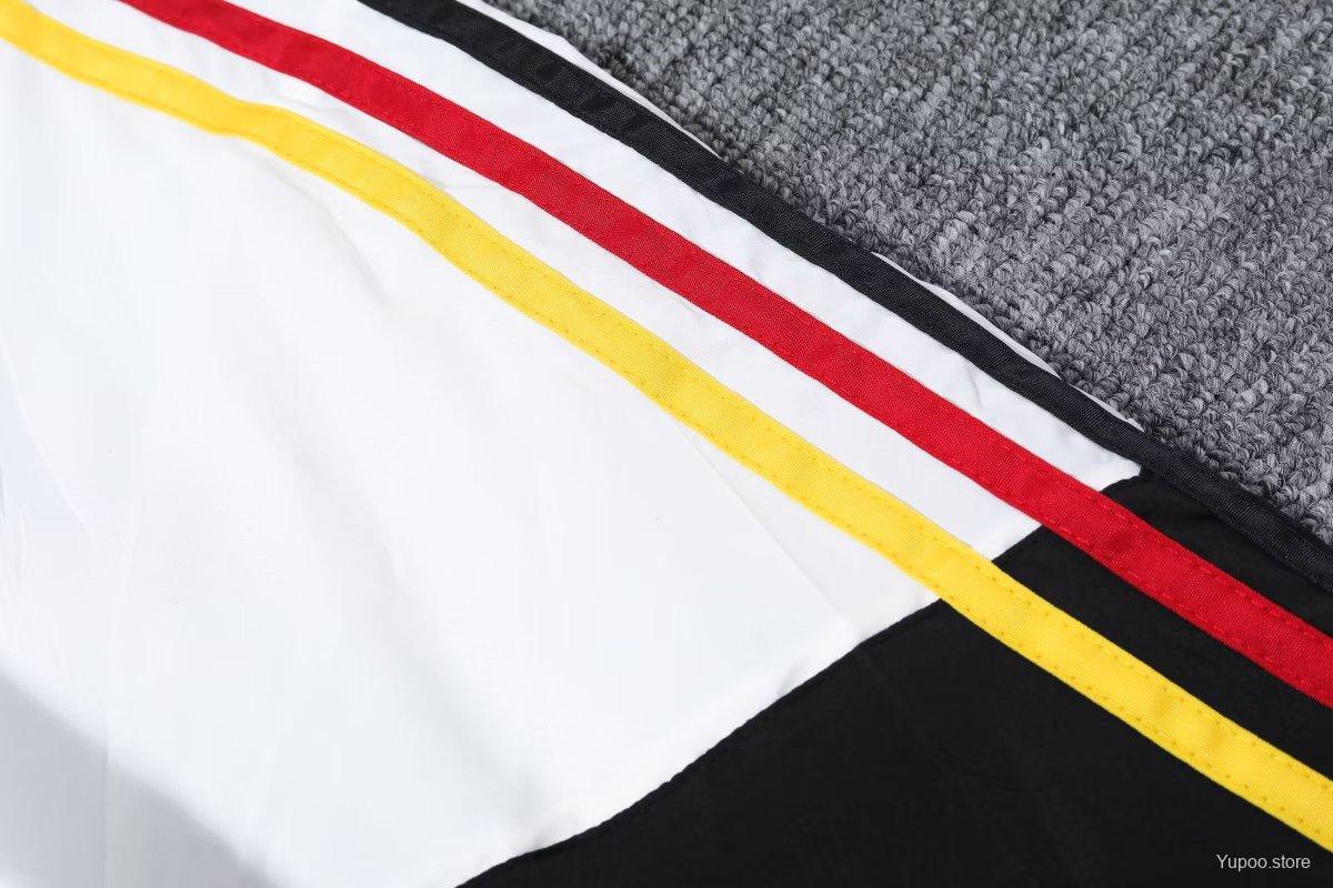 Germany 2024 White/Black Long sleeves zipper Windbreaker